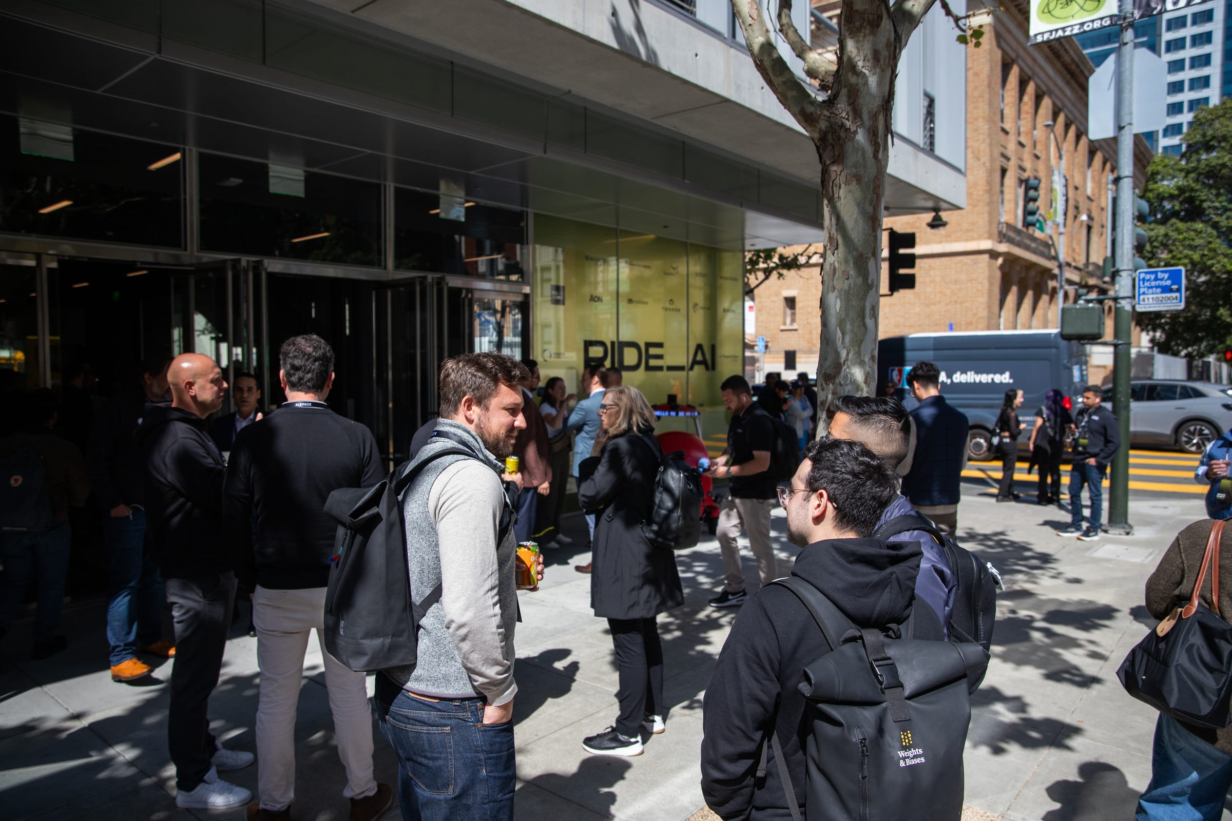 Ride AI audience and speakers in the lobby