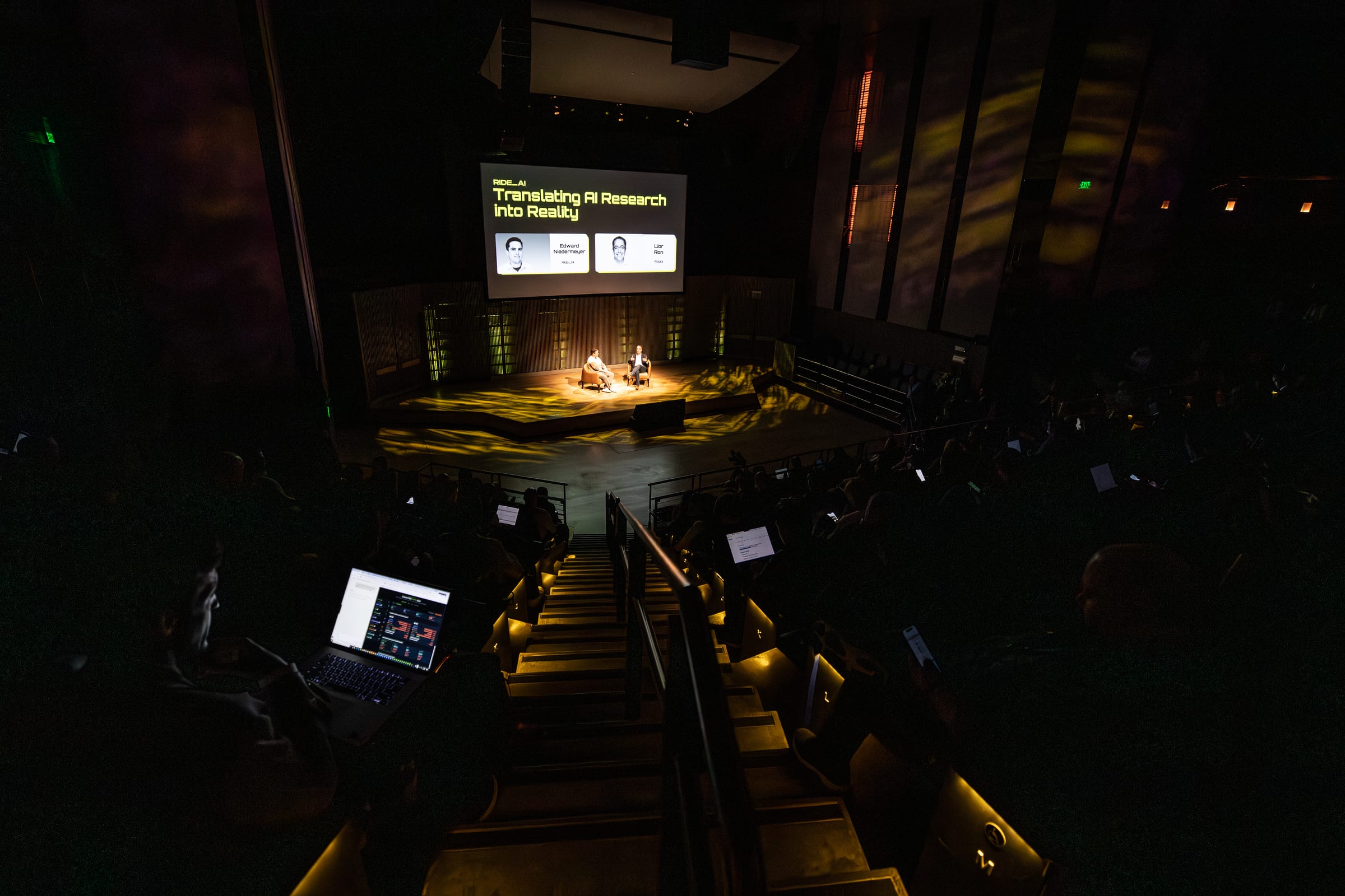 Ride AI audience view from the balcony