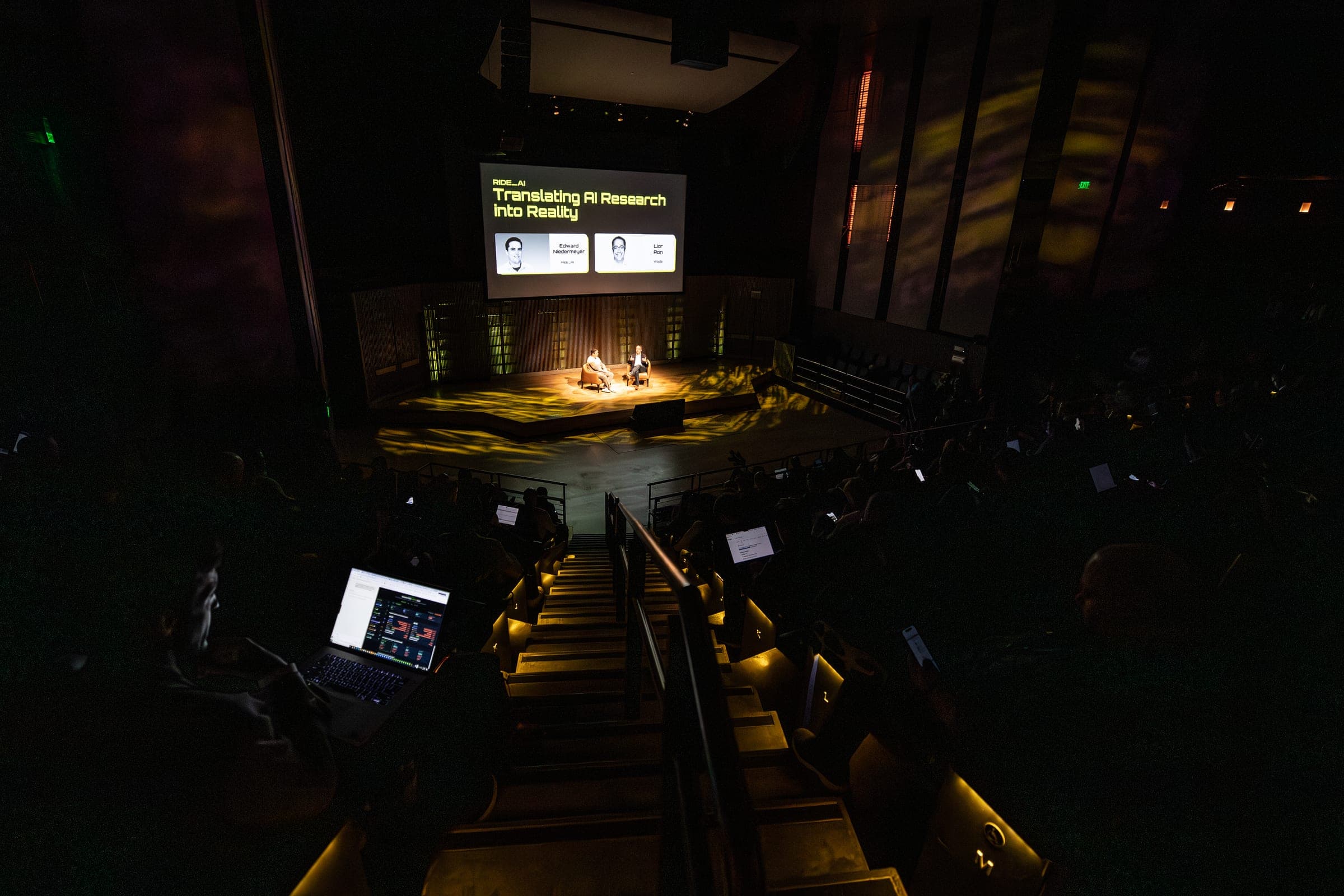 Ride AI audience view from the balcony