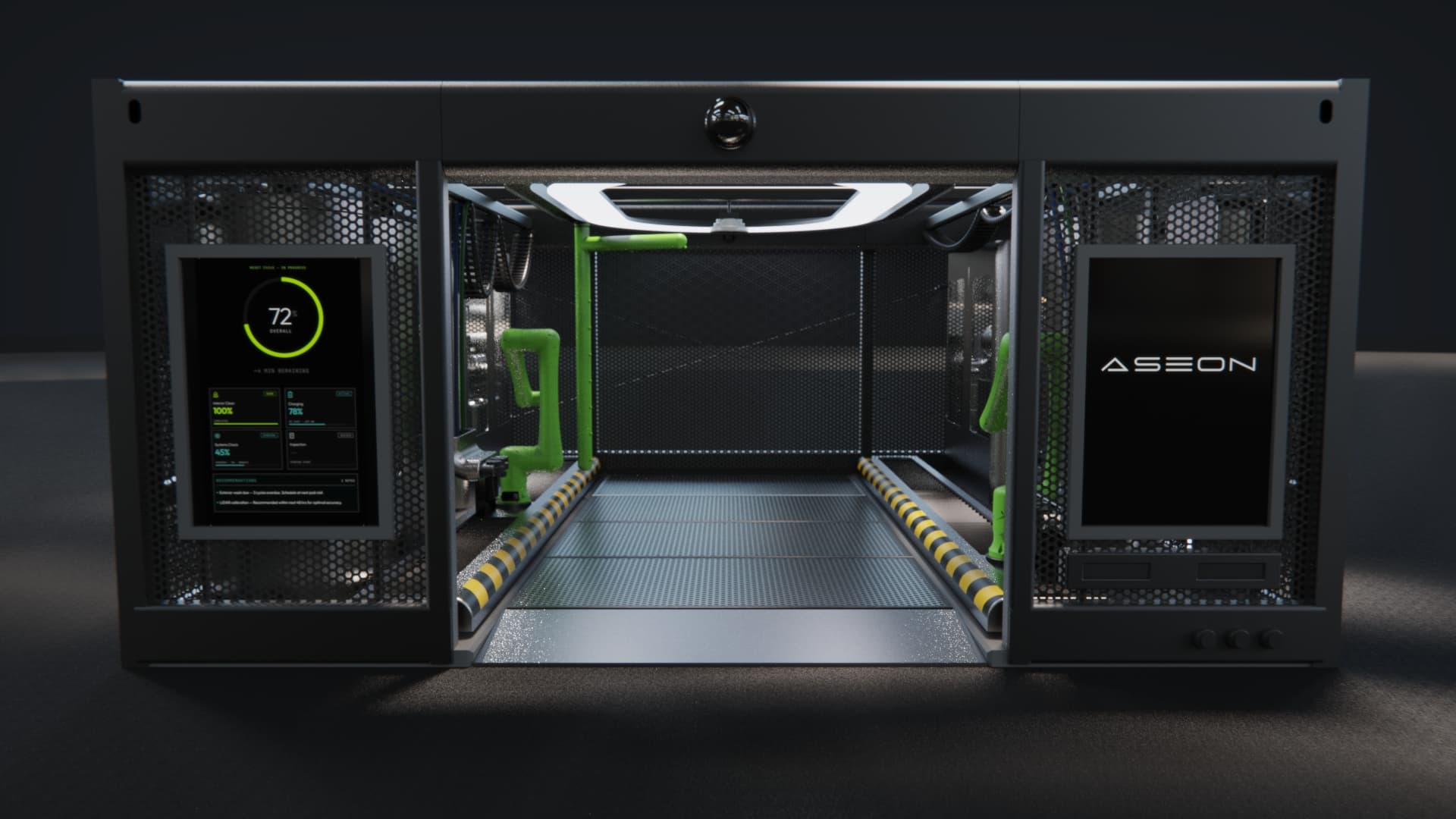 Aseon Labs robotic pitstop pod